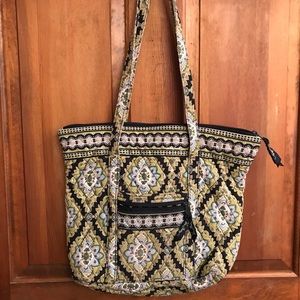 Vera Bradley quilted bag.  Green and blue color.